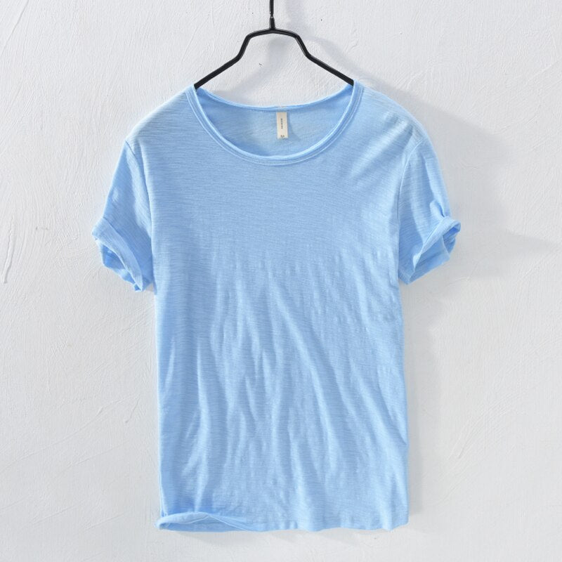 Men’s 100% Cotton Classic Crew Neck T-Shirt – Soft, Breathable Summer Tee